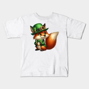 St Patricks Fox Kids T-Shirt